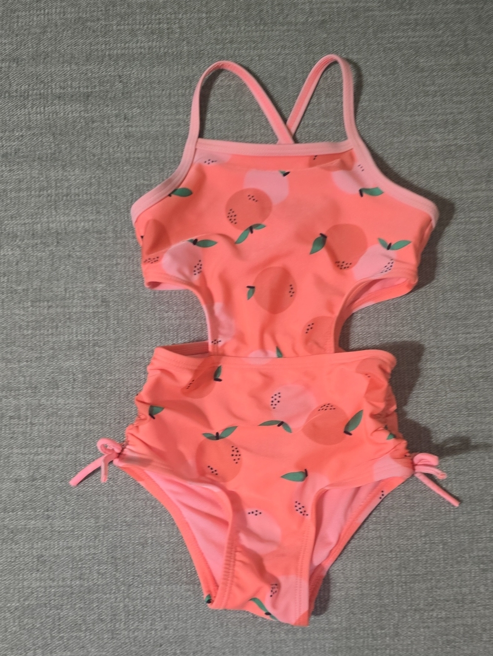 Kids Fruit Print Cutout One-Piece Swimsuit